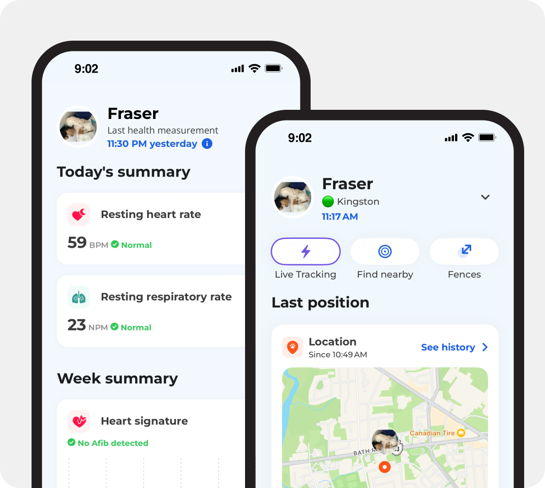 Pet Tracker App Screens